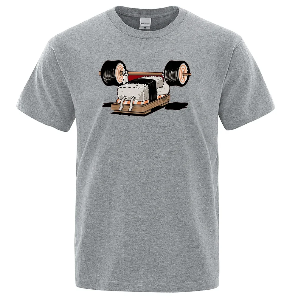 Cartoon Of Dumbbells Being Lifted Print Man Women Tshirts Comfortable Fit Tshirt Cool Cotton Clothing Fashion Cute T-Shirts