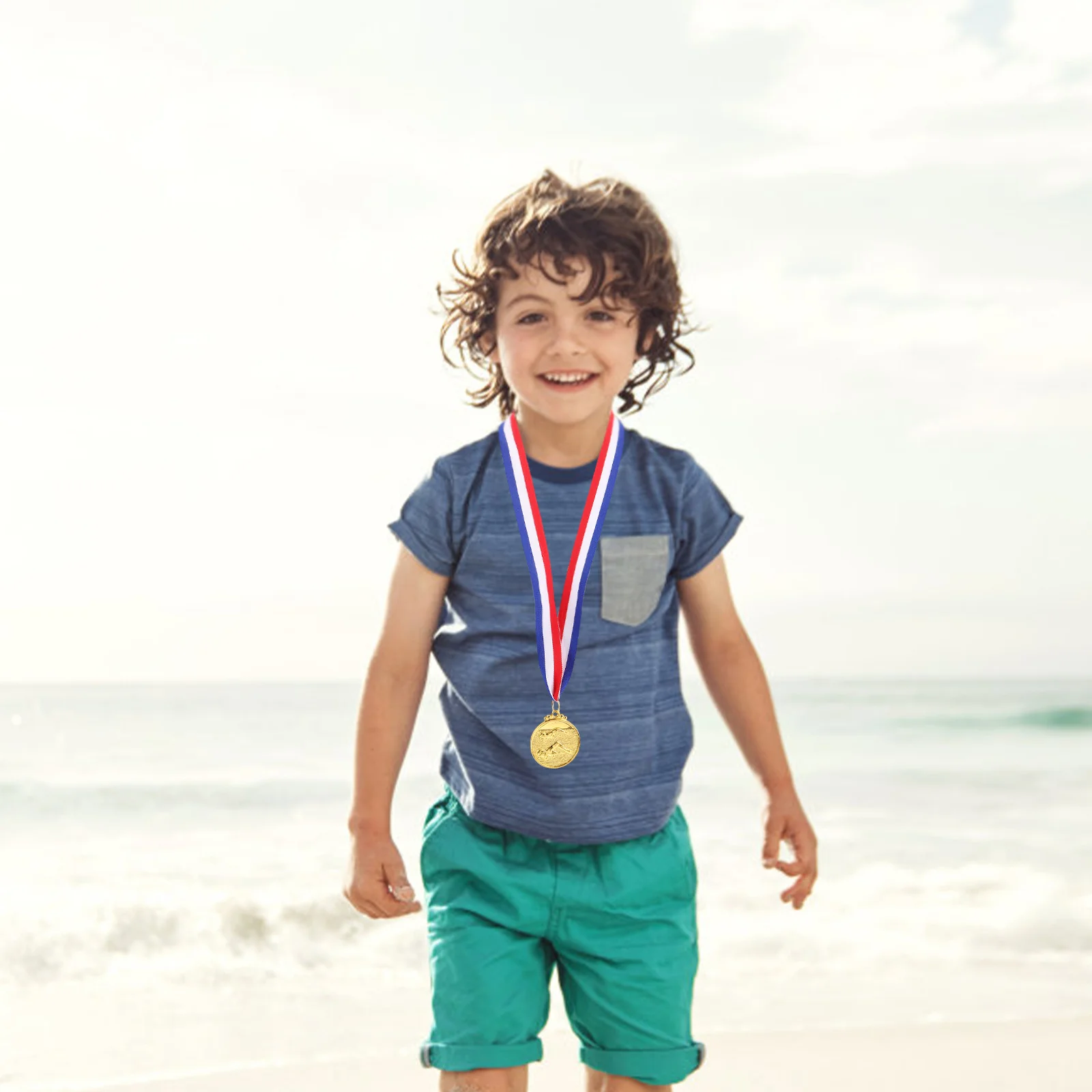 

3pcs Metal Medals Gold Silver Bronze Shiny Engraved For Swimming Sports Events School Training Institutions Kids Adults Award