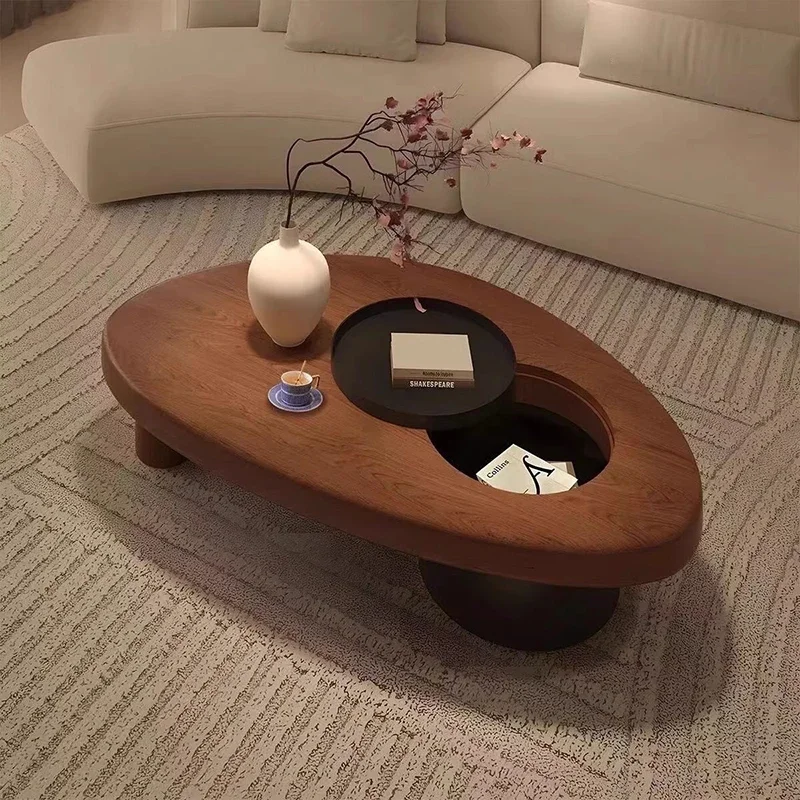

European Drawer Coffee Table Design Irregular Unique Wood Coffee Table Salon Petite Vintage Mesa De Centro Sala Home Furniture
