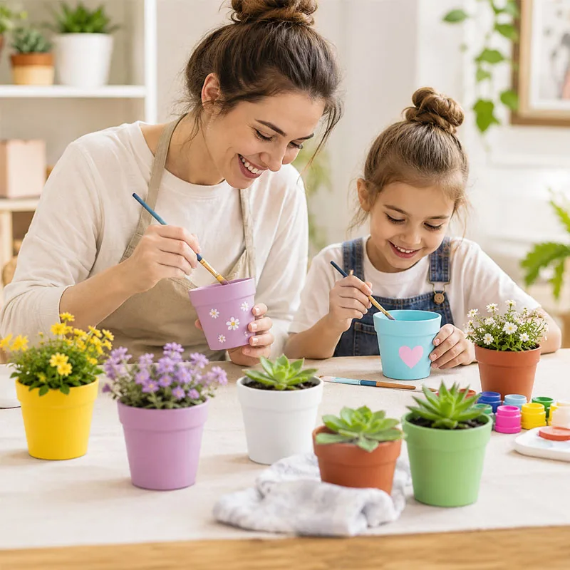 10Pcs Mini Round Plastic Flower Pots for Succulents Indoor DIY Indoor  Outdoor Gardening Balcony Patio Office Coffee Shop Decor - AliExpress 15