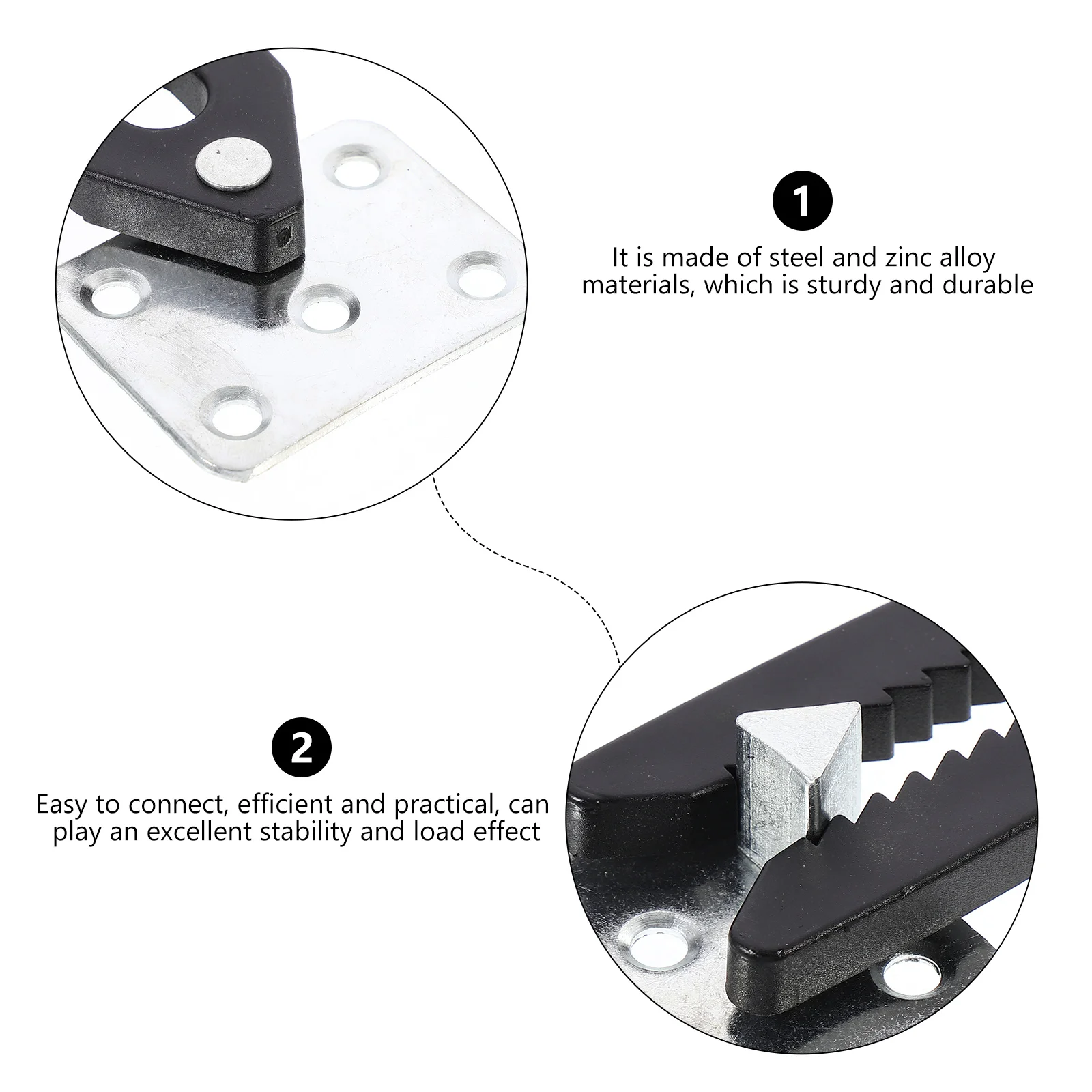 Conector de abrazaderas de cocodrilo para sofá, combinación de conectores seccionales para muebles, acero plateado