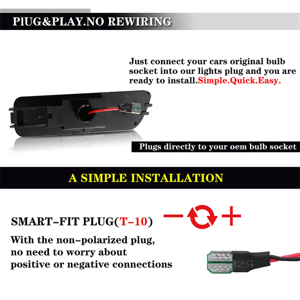 2pcs Car  LED Front Bumper Side Marker Turn Signal Lights For Volkswagen VW MK4 Golf GTI Golf R32 Cabrio Jetta