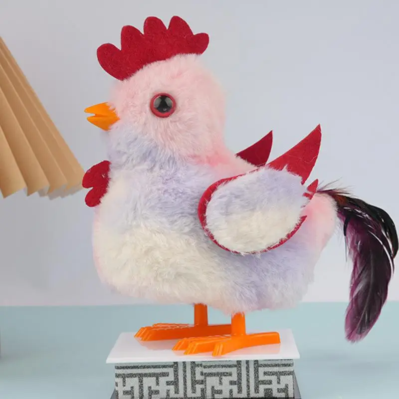 Chodzący kogut zabawka elektryczny kurczak animowana zabawka trzepocząca pluszowa nauka edukacyjna pluszowa lalka dla chłopców dziewcząt dzieci dzieci