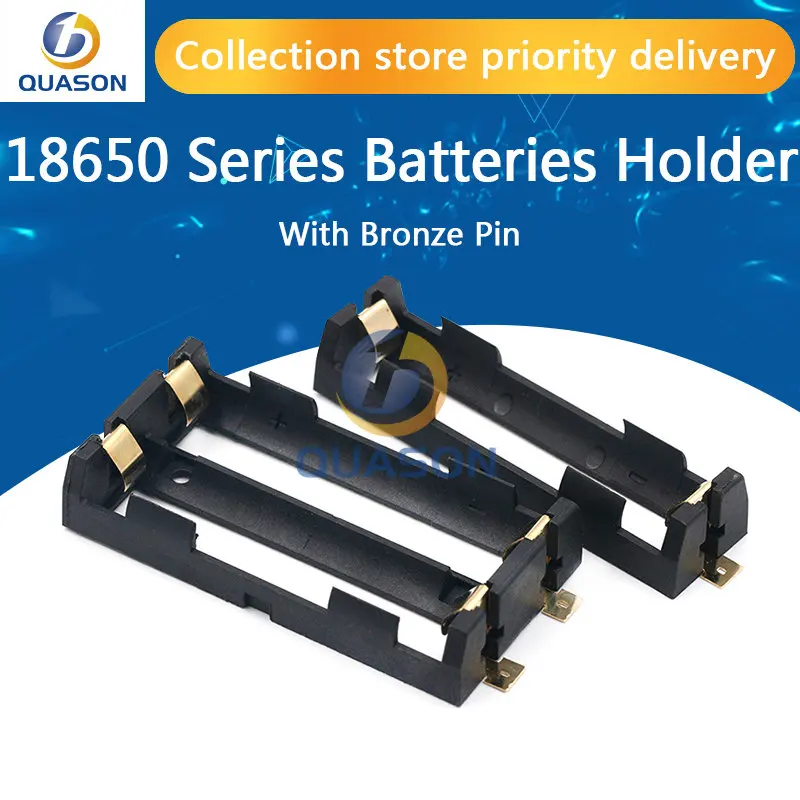 1x 2x 18650 Series Batteries Holder Box Storage Case Container With Bronze Pins Drop Ship