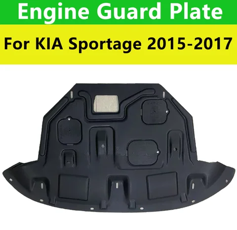 Auto Accessoires Zwart Onder Motor Guard Plaat Spatbord Board Splash Shield Modder Spatbord Plaat Panel Voor KIA Sportage 2015-2017