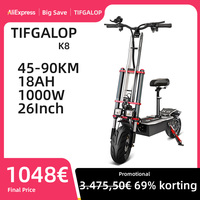 Tifgalop K8 Electric Scooter 6000W Dual Motor 60V40Ah Battery E-Scooter 12 Inch Off-Road Tire Seat Electric Foldable Scooters