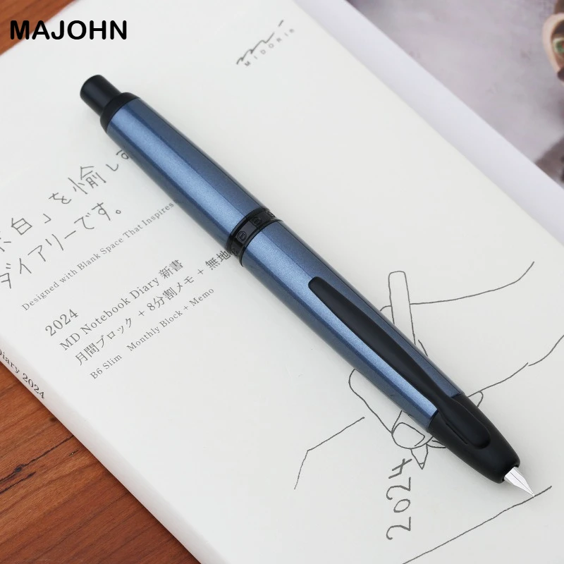 MAJOHN A1 Press Fountain Pen Colorful Metal Retractable With Gold/Black Clip Office School Supplies PK JINHAO 20 10 A2 A3