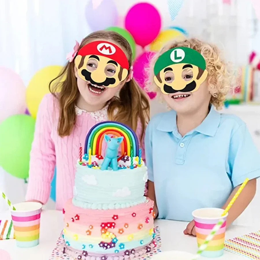 Super Mario Bros Masken Weihnachten Geburtstags feier Mario Maske Cosplay Maske für Kinder Kinder Geschenk