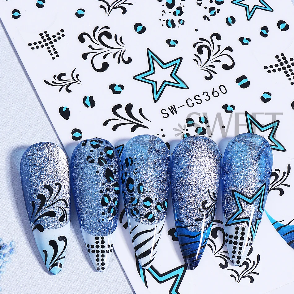 قطعتان من ملصقات الأظافر بنقشة - مراجعة Nail Art Leopard وسعره