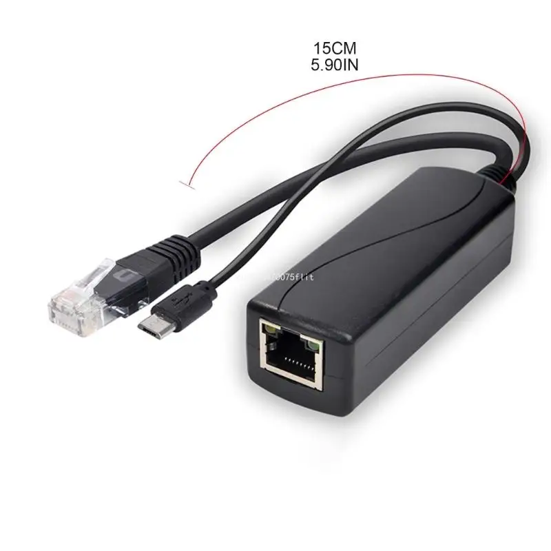 DC48V Input To DC5V Output POE Splitter POE Injector MicroUSB Type C DC5.5x2.1mm DC3.5x1.35mm For IP DropShipping