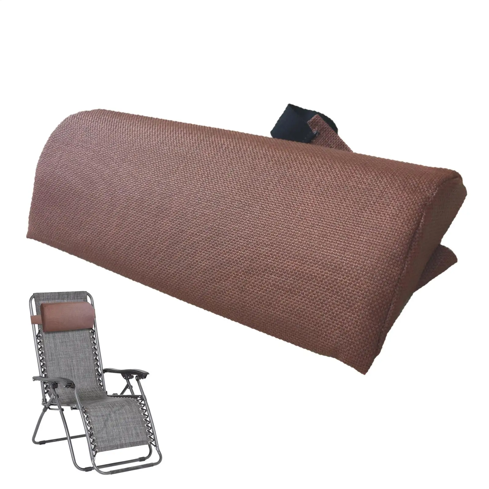 Espreguiçadeira de jardim almofada pescoço travesseiro reclinável encosto de cabeça cadeira de praia travesseiro acampamento terraço lounge cadeira almoço break resto travesseiro