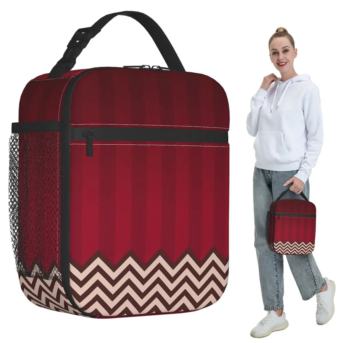 

Термосумка для обедов Twin Peaks Red Room для женщин, офисный термоконтейнер для еды, портативный ланч-бокс