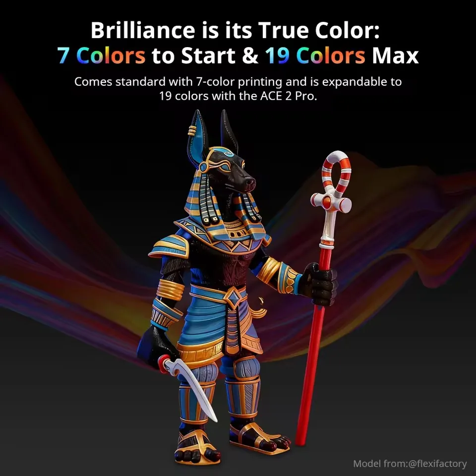 ANYCUBIC Kobra X Combo 3D Printer Max 600mm/s Print Speed 2x Time & Materail Saving Up to 19 Colors Printing Automatic leveling