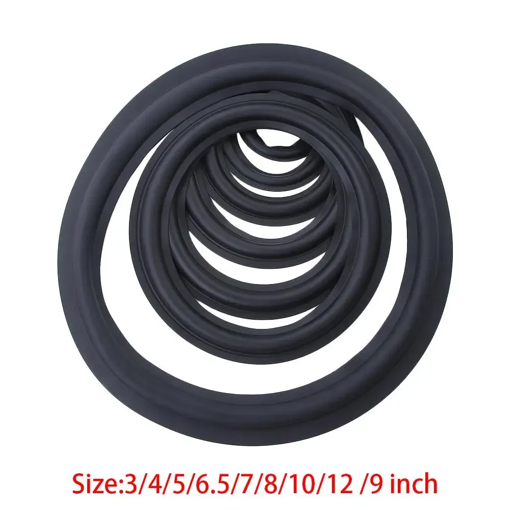 1PC Black Speaker Rubber Repair Folding Edge Ring Subwoofer Speaker Repair Accessories DIY 5 INCH 6.5INCH 8 INCH 10 12 INCH