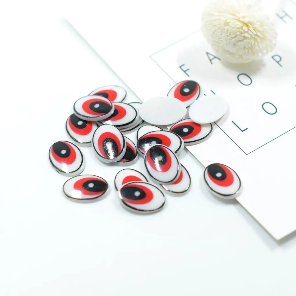 Flat Oval Cartoon Eyes Plastic Flatback DIY Doll Eyes for Crafting Miniatures Objects Decorative Dolls Use view 6