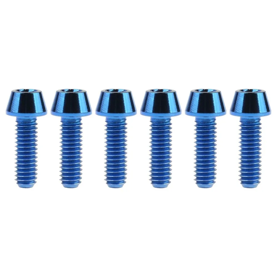 

Titanium Ti DIN912 M4 8 10 12 15 20mm Tapered Hex Bolts Bicycle Screws Pack of 6 Blue M4x12mm