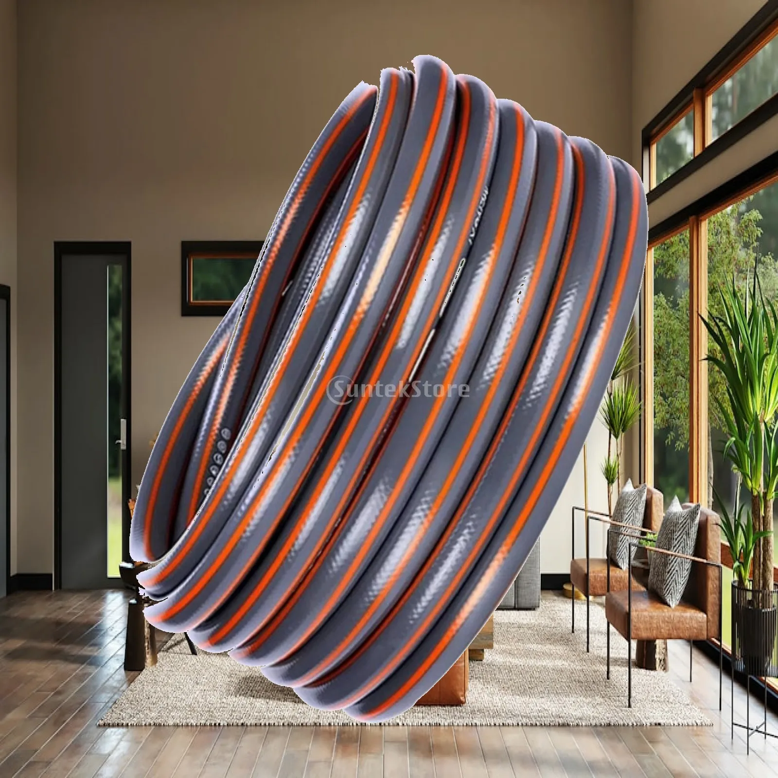 Premium PVC Material Water Hose Flexible Coiled Body 12mm Diameter Garden Hose for General Outdoor Use