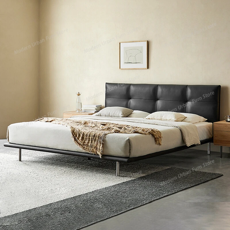 Elegant Headboard Double Bed Frame Simple Wood Bedroom Bed Frame Full Size Under Storage Cama De Matrimonio Home Furniture