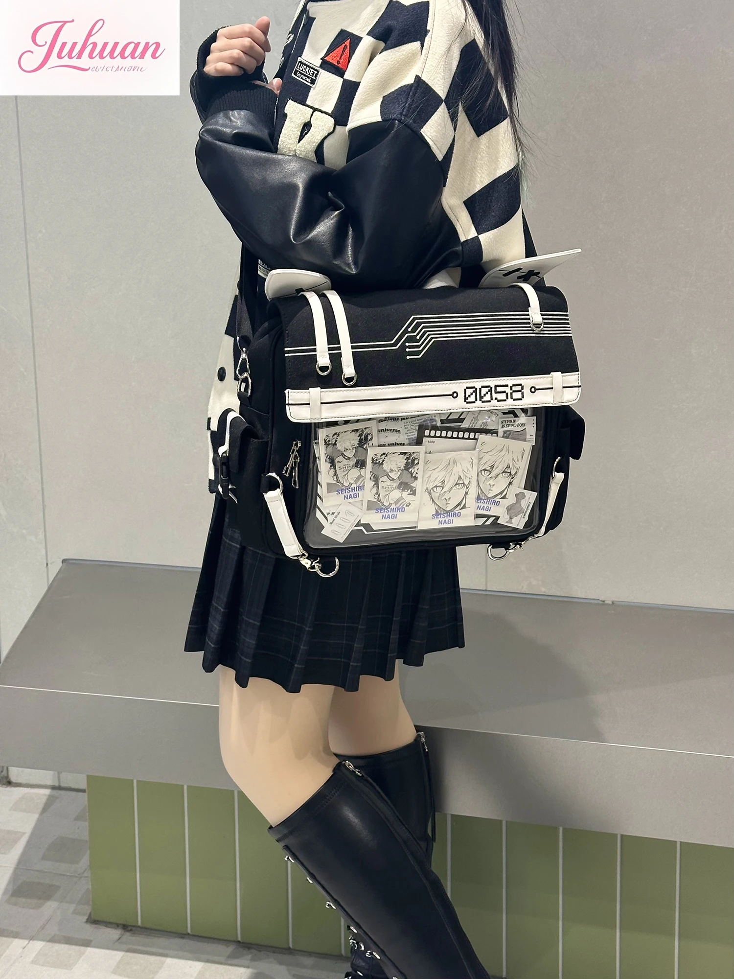 Japanese Original Rabbit Transparent LTA Bag Ba Ji Two-dimensional Backpack Female Versatile Large-capacity Student Schoolbag