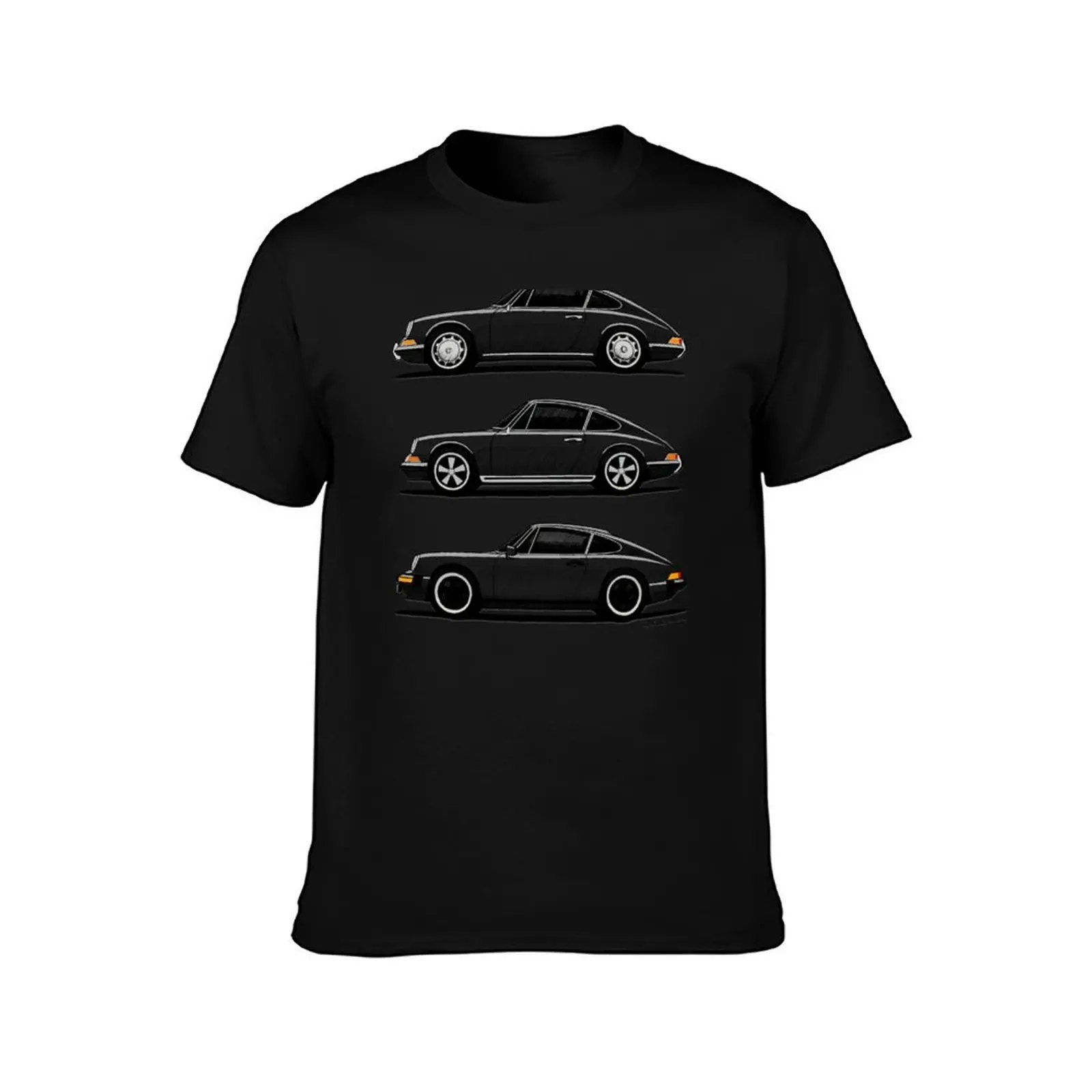 My drawing of the first three generations of the classic sports coupe from Stuttgart suffenhausen T-Shirt, Vintage Graphic Print