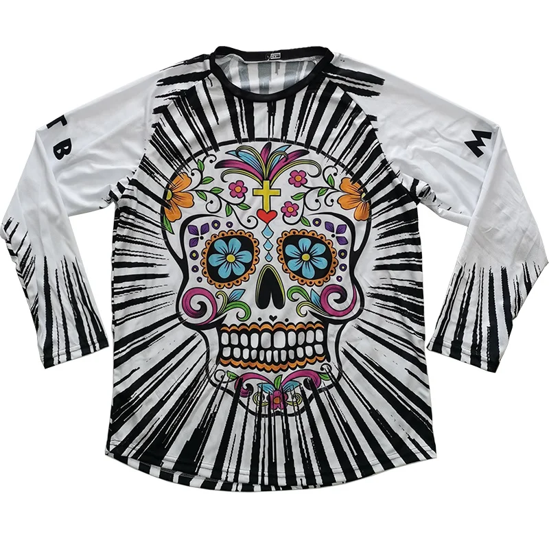 

Skull Ghost Cycling for Men, MTB Jersey, Motocross Enduro, Downhill Shirt, MX Racing, Bicycle, Mountain Bike Clothes, Riding Top