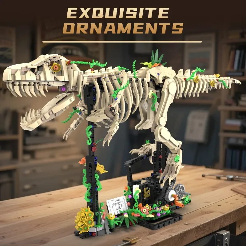 jurassic-tyrannosaurus-rex-fossil-skeleton-electric-biomimetic-building-block-model-ornament-science-popularization-toy-compatib