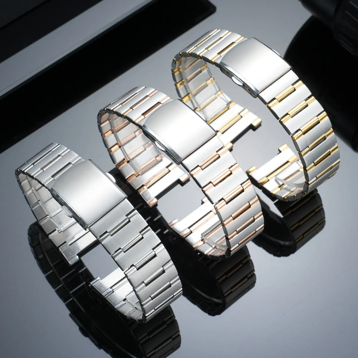 

Ремешок из нержавеющей стали с выемками для часов Omega Constellation Manhattan, мужской и женский металлический браслет для часов, 23*14 мм, 17*11 мм