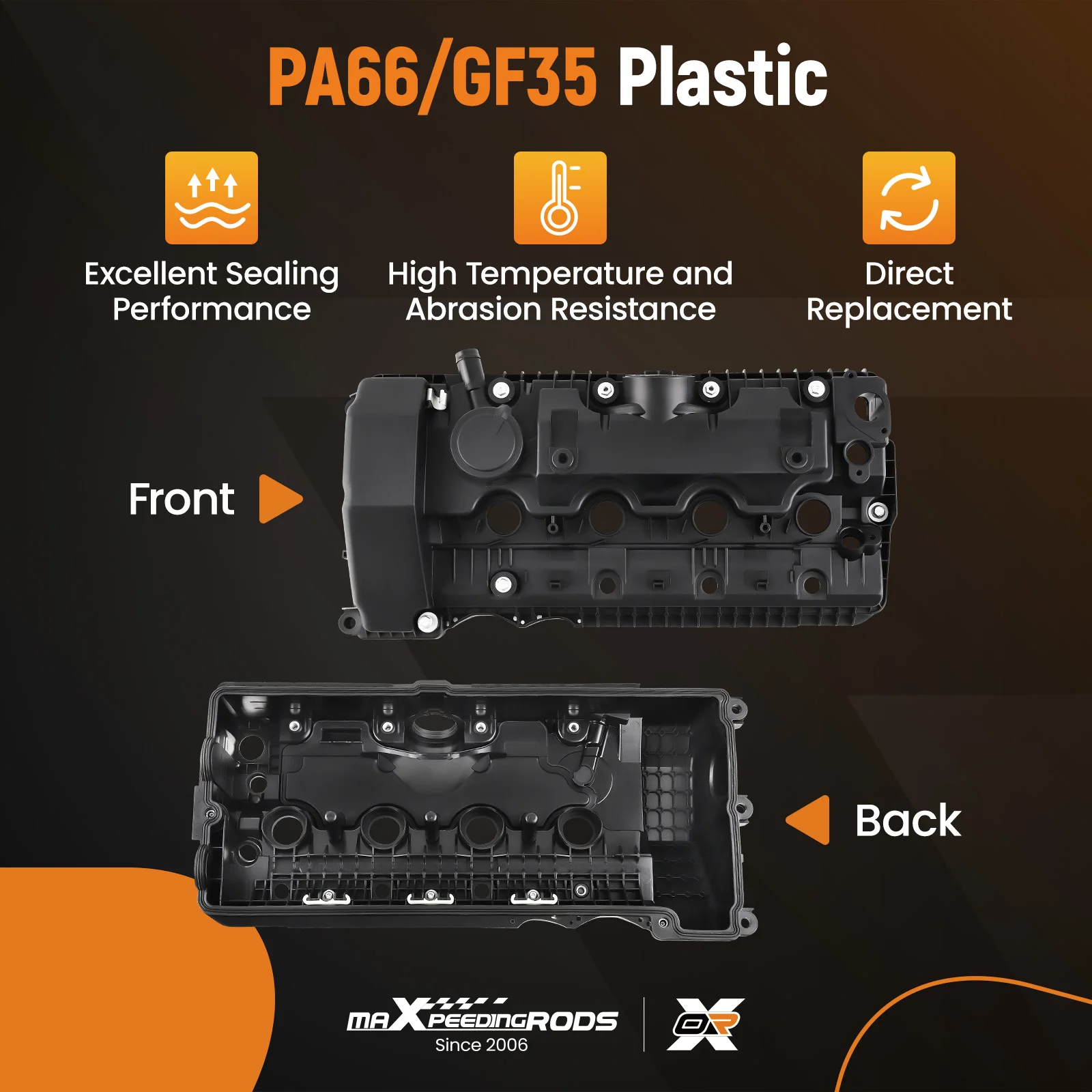 Left Engine Valve Cover For BMW 545i 550i 650i 745i 750i X5 4.4L 4.8L 2002-2010  11127522159