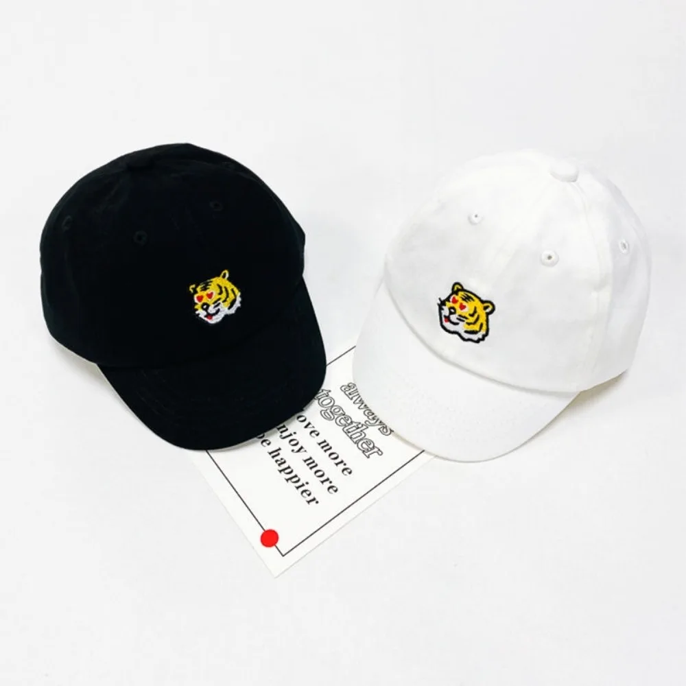 Casual Tiger Embroidery Baseball Caps Curved Eaves Ventilate Hip-hop Hats Cotton Sun Hat Outdoor