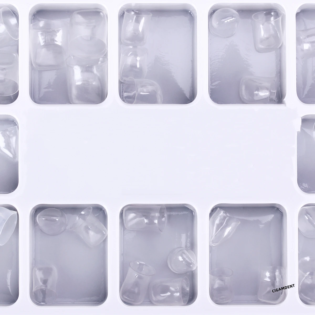 64 pcs/box Dental Transparent Crown Children Anterior Posterior Complete Temporary Preformed Pre-crown Matrices Matrix 1.912