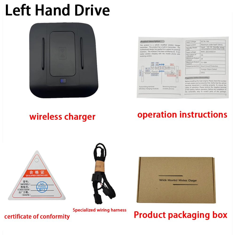 سيارة لاسلكية شاحن الهاتف المحمول وحدة التحكم المركزية تخزين QI 18 واط آيفون شحن سريع لتويوتا يارس كروس XP210 2020-2025 #5