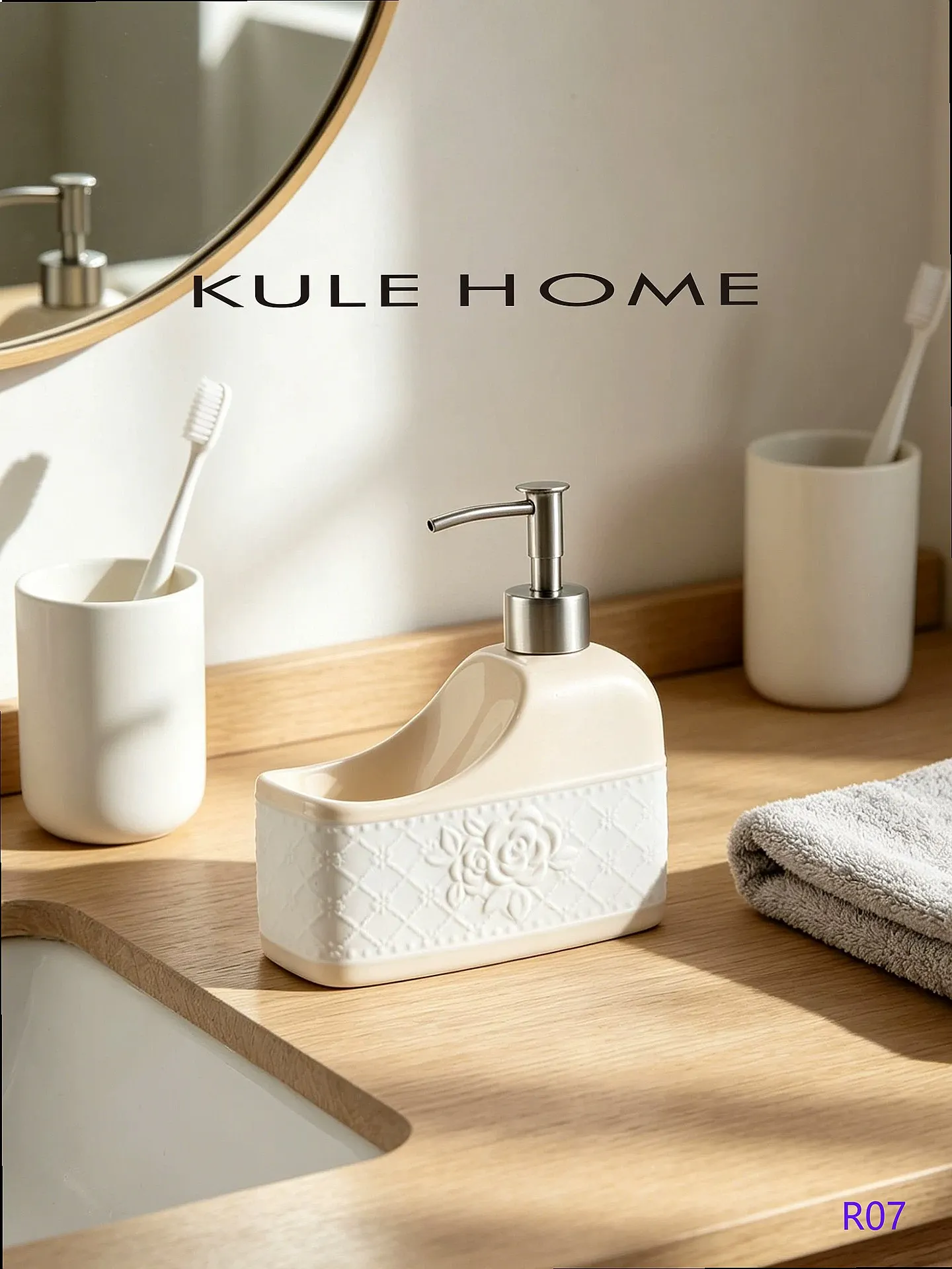Luxury Ceramic Soap Dispenser Shampoo Lotion Pump Bottle for Hotel
