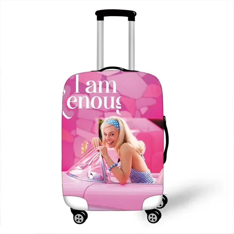 MINISO Disney Barbie Printed Trolley Suitcase Travel Dustproof Elastic Cover 20/24/28 Inch Suitcase Protective Cover Best Gift