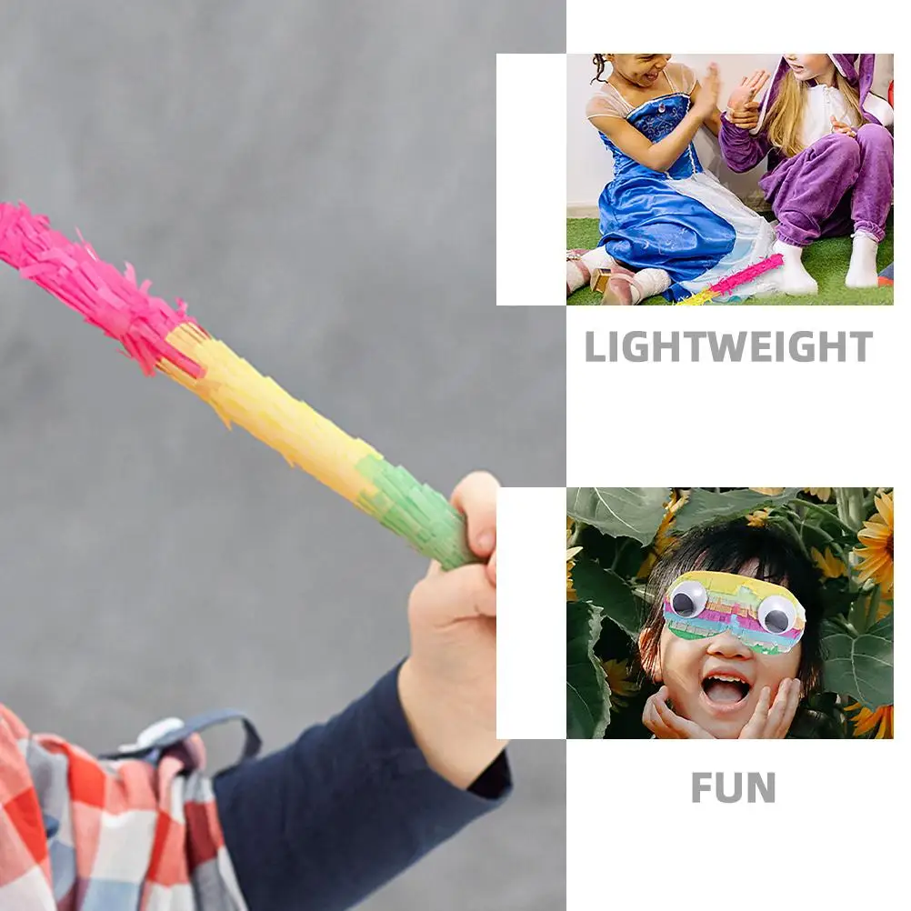 Juego de palos de piñata para decoración de fiesta de cumpleaños, juguete para niños, celebración de Festival, accesorio de actividad de juego divertido, 1 Juego