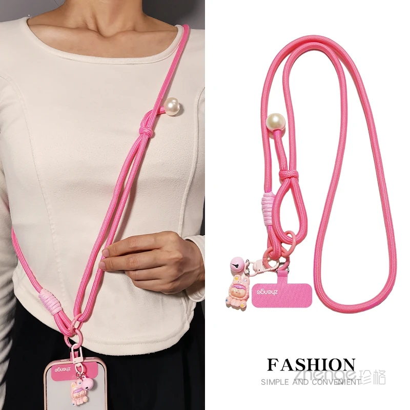 

Регулируемый тканый ремешок для телефона через плечо для женщин, многофункциональный, прочный, уличный шнур с защитой от потерь