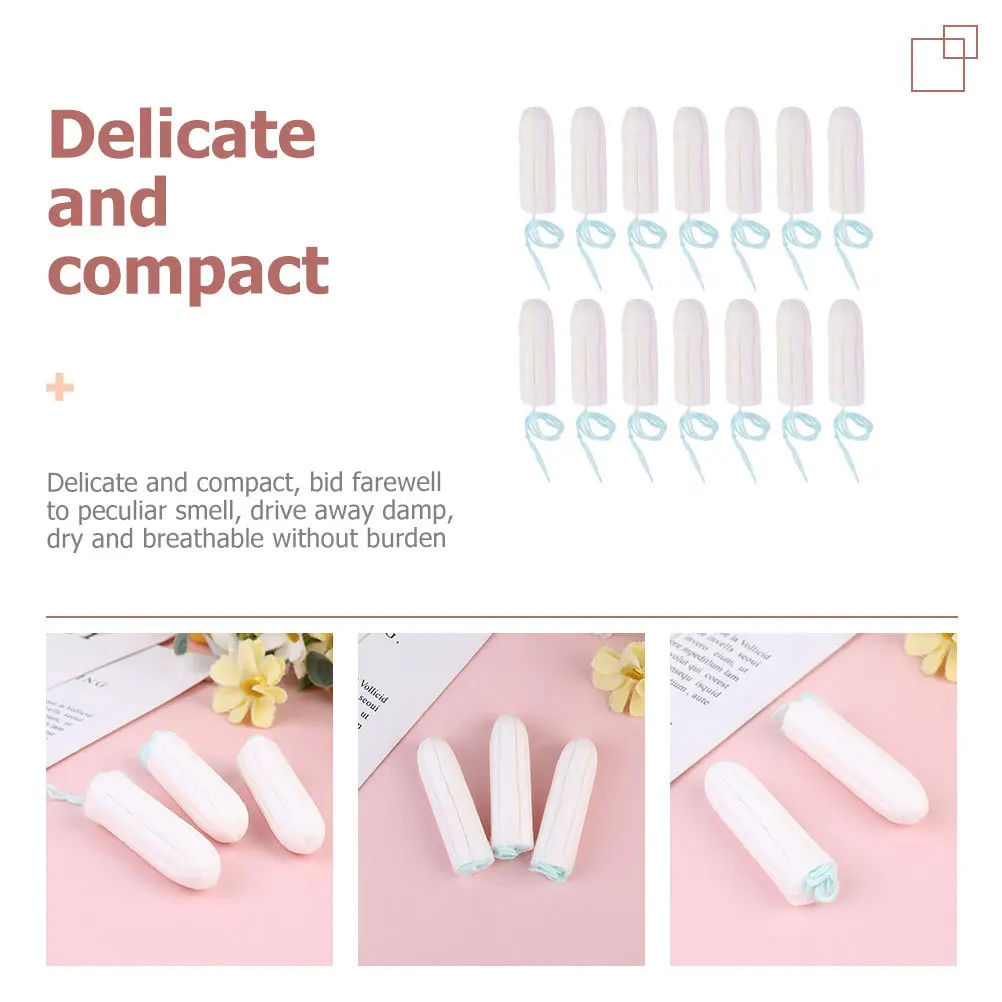 50 قطعة أداة الحيض النسائية القطنية الصحية يمكن التخلص منها خفيفة الوزن محمولة دفع-لوازم النساء فائقة الامتصاص