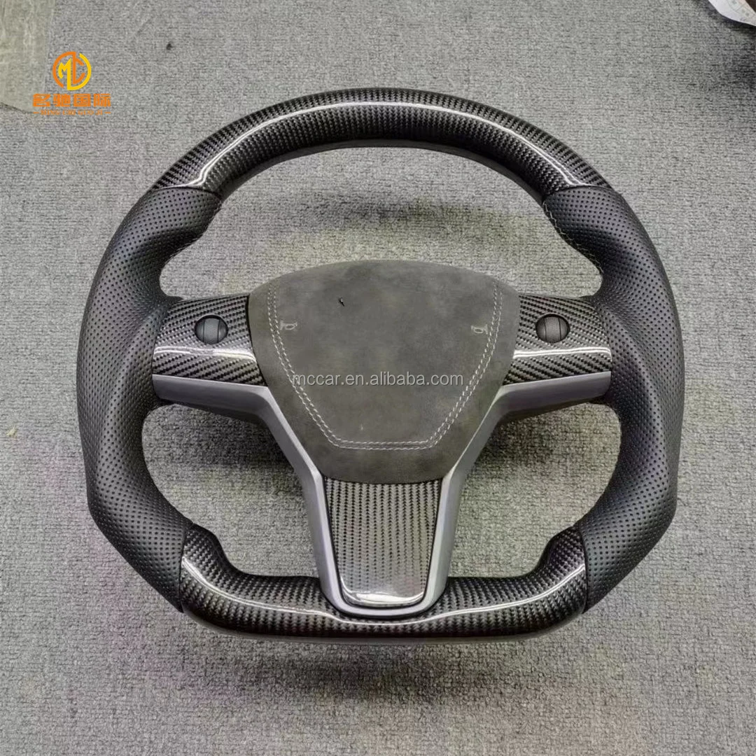 

For Tesla Model 3 Model Y Carbon Fiber Steering Wheel