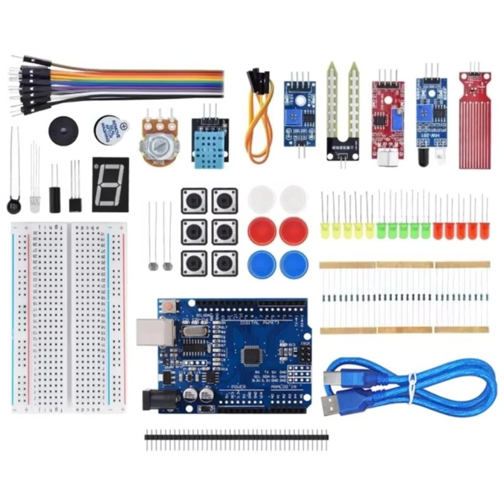 For Arduino Projects STEM Learning Kit Blue R3 Programming Components Kit 5V Operating Voltage 14 Digital I O Pins