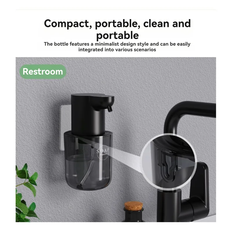 SANQ-dispensador automático de jabón sin contacto, 400Ml, resistente al agua, montado en la pared, con tecnología inteligente de lavado de manos para higiene