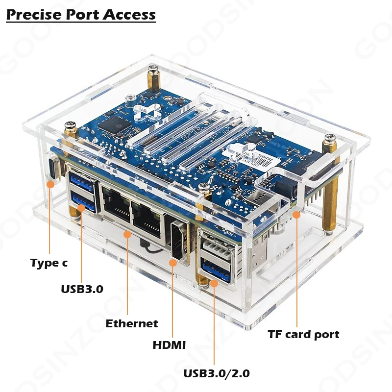 Корпус Orange Pi RV2 с вентилятором и комплектом радиатора 3 шт., вентилятор охлаждения 3 в 1, медный радиатор, комплект кулера для платы Orange Pi RV2