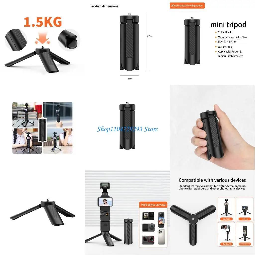 

Y2GD Desktop Mini Tripod for Pocket 3 Handheld Gimbals Phone Stabilizer Holder Stand Base Tripod Mount Camera Accessories