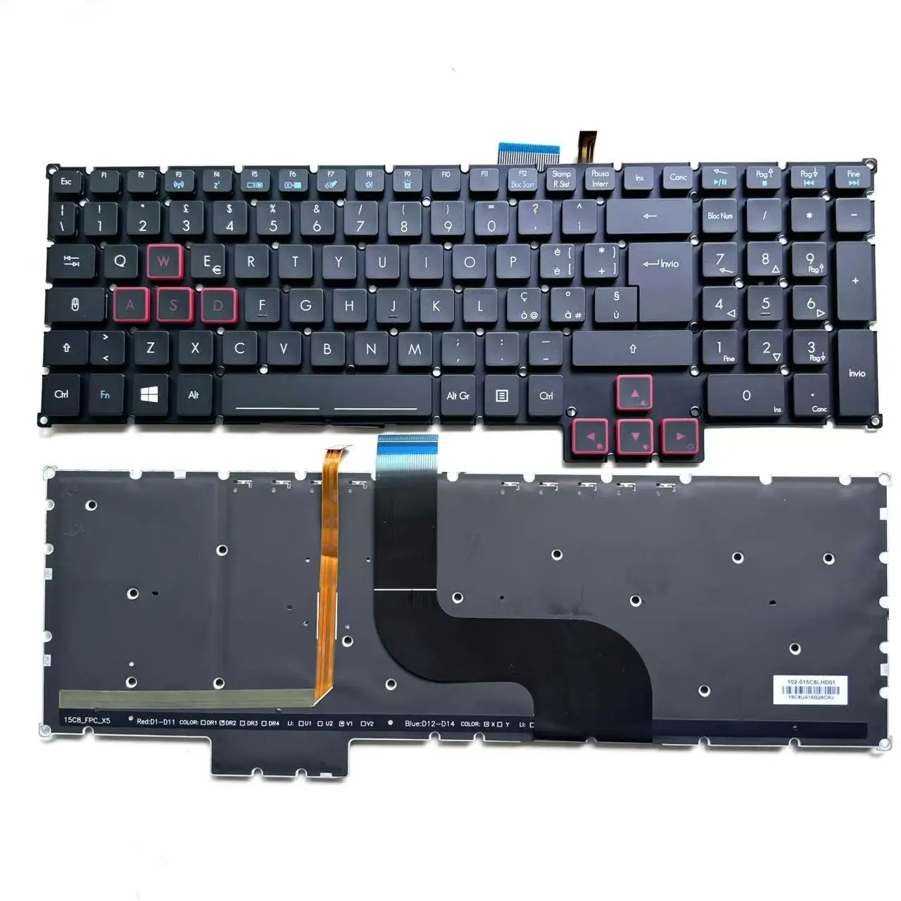 XIN-итальянская клавиатура для ноутбука с RGB-подсветкой для Acer Predator G9-791 G9-791G G9-591 G9-591G G9-591R G9-592 G9-592G G9-593 G9-792