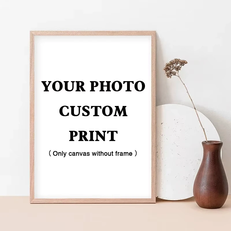 （No Frame）Personalized Gift Custom Canvas Poster Prints Wall Art with Your Photo Painting Simple Decorative Picture for Home
