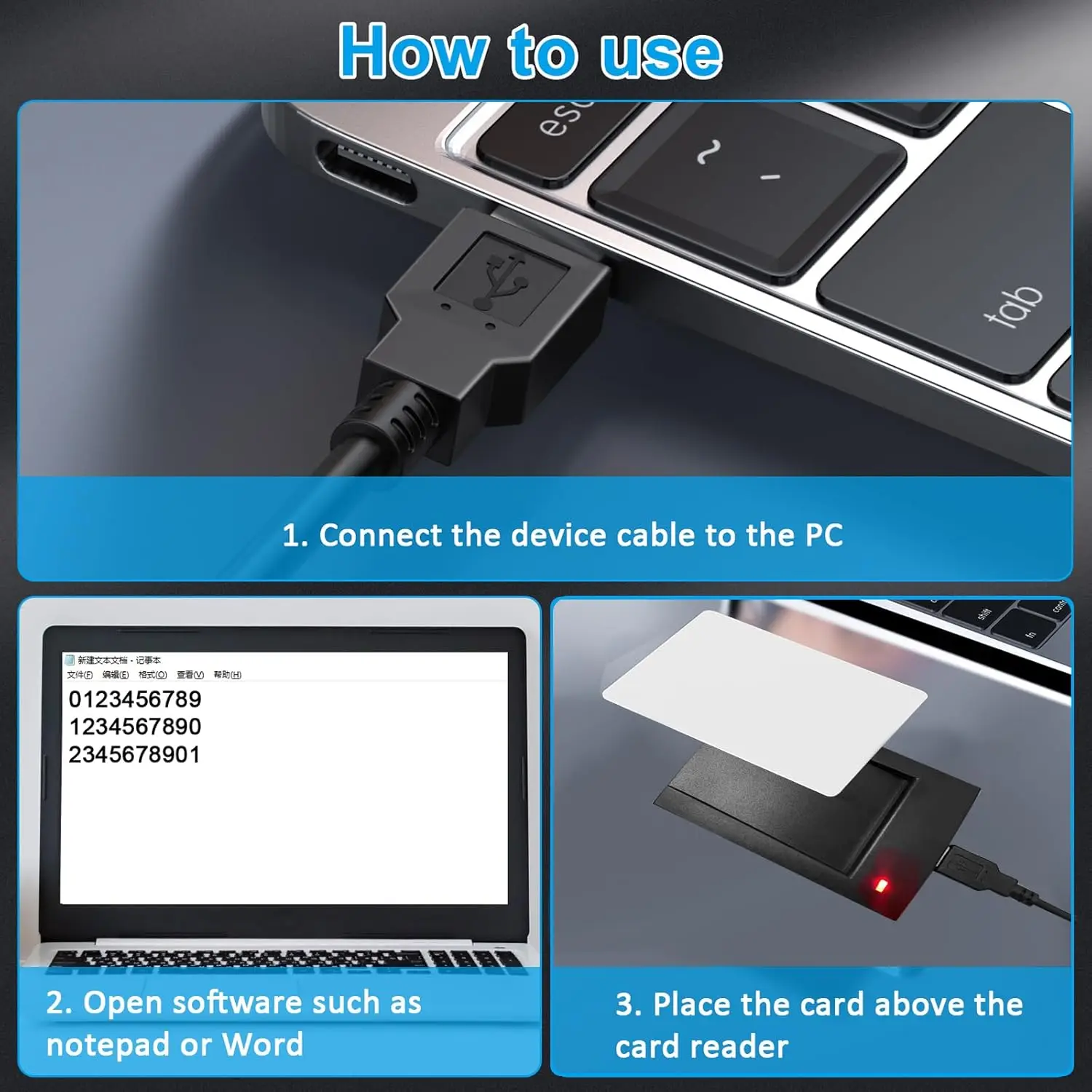 CR10M 13.56MHZ USB Issuing Card module enrollment Device RFID DESKTOP READER WRITER IC cards for Access Control Office Presence