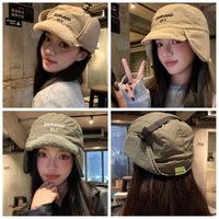 Casual Lamb Wool Berber Fleece Cap Windproof Thickened Winter Sherpa Hat Soft Earflap Foldable Cap Cycling