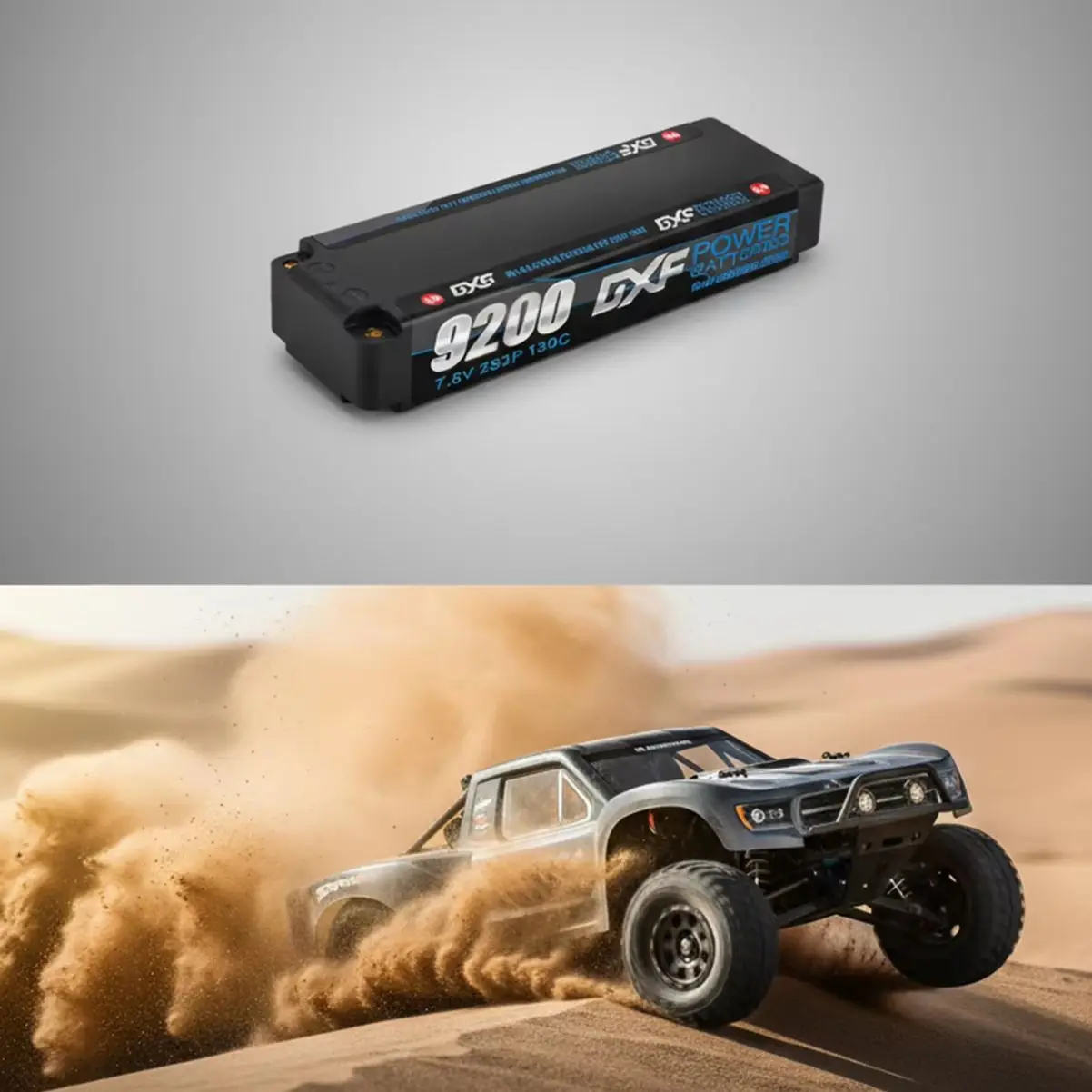 7,6V 2S Lipo-Akku 130C 9200mAh 5mm T-Stecker Hardcase für 1/10 Buggy Truggy Offroad Boot Auto LKW RACING Hubschrauber