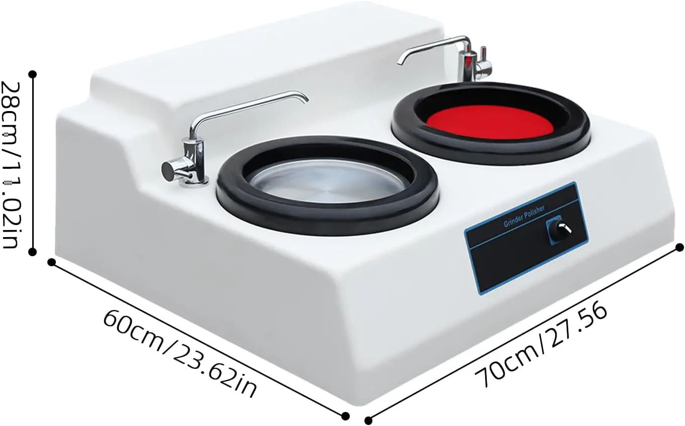 Metallographic Specimen Sample Grinder Polisher Machine W/ Water Cooling Tap For Polishing And Grinding Samples