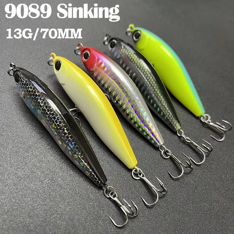 

13g 70mm Pencil Fishing Lure Sinking Stickbait 3D Eyes Artificial Bait Long Casting Minnow Wobbler Bass Pike Fishing Accessories