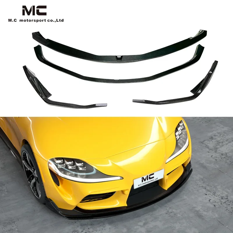 For Toyota Supra A90 Carbon Fiber Front Bumper Lip Spoiler AG Style fit For Toyota A90 GR