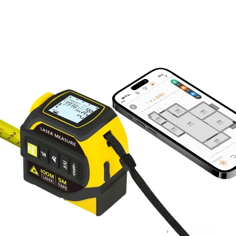 

Laser rangefinder High-precision infrared tape measure, cross laser tape Bluetooth CAD drawing measuring instrument